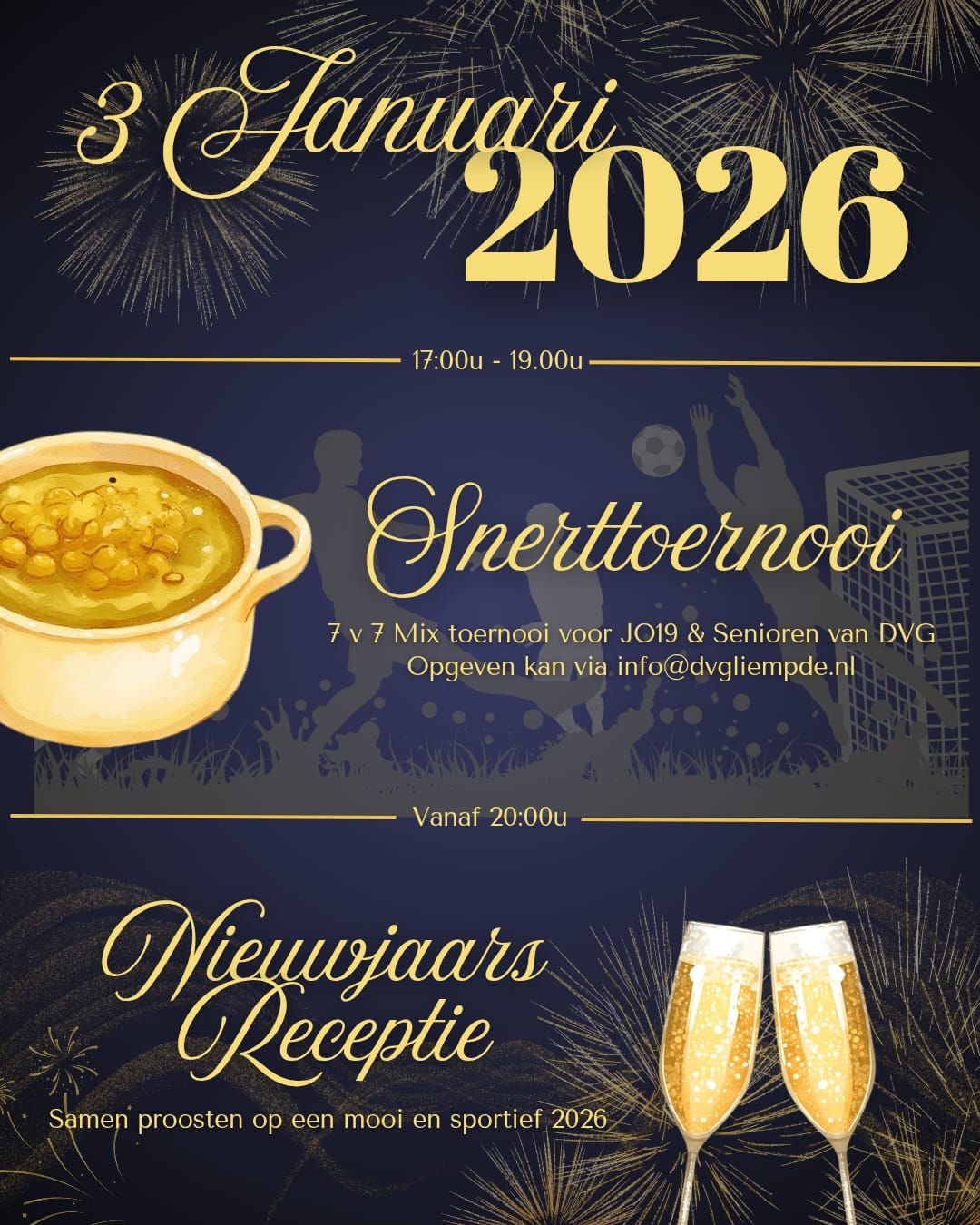 3 januari Nieuwjaarsborrel