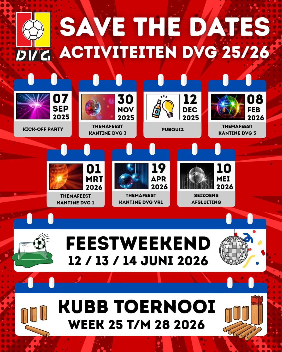Activiteitenkalender DVG 2025-2026