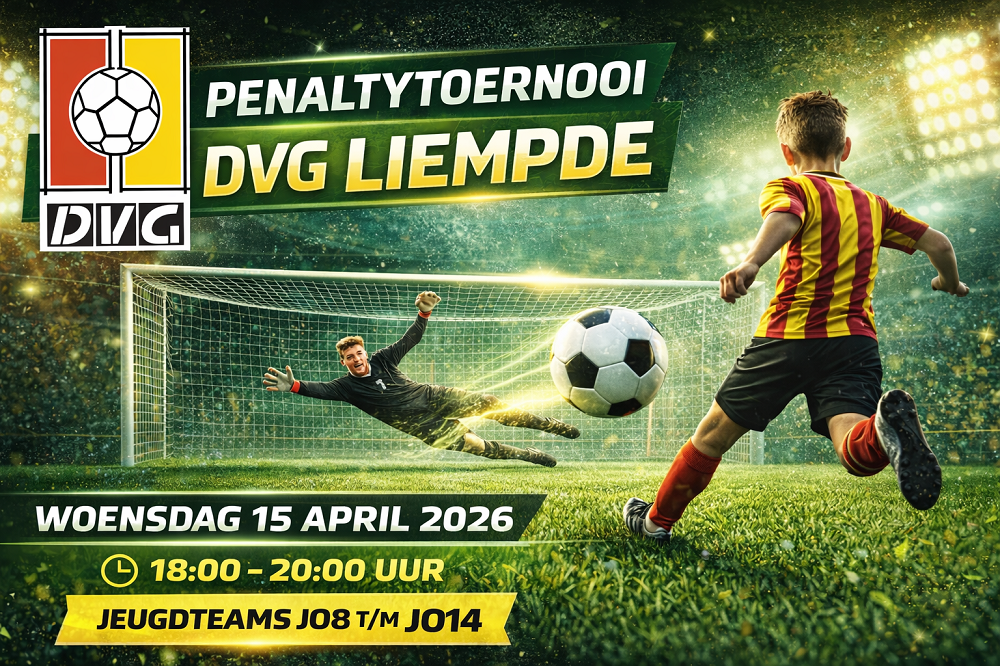 Woensdag 15 april penaltytoernooi jeugd